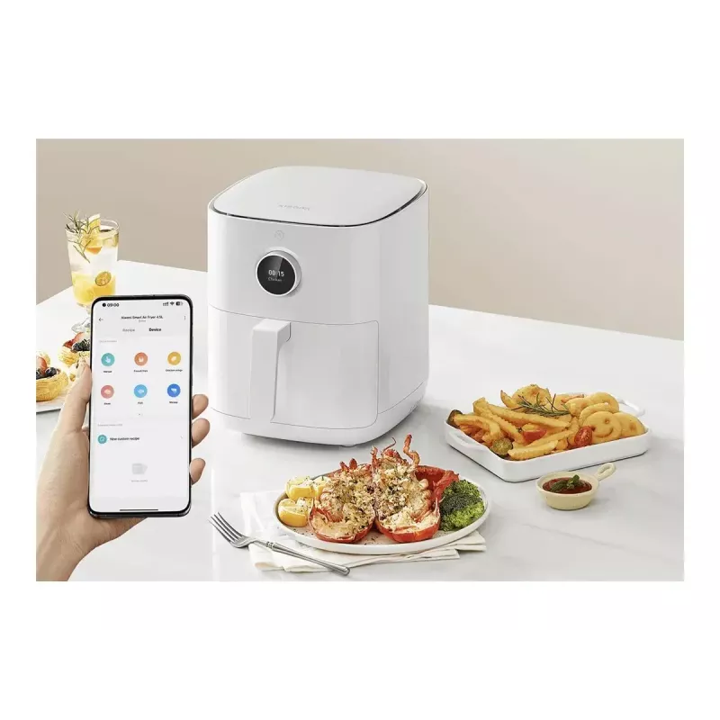 Hot air fryer Xiaomi BHR8234EU 4.5 L 1500 W White, touch OLED, Wi‑Fi app control