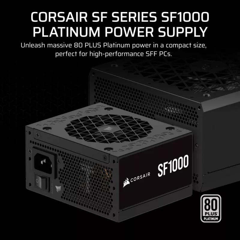 Corsair SF1000 SFX Power Supply, 1000 W, 80 PLUS Platinum, Fully Modular (CP-9020257-EU)
