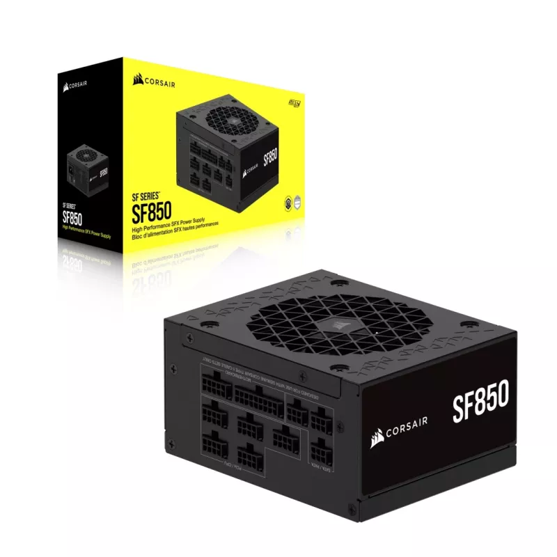 Power supply unit CORSAIR CP-9020256-EU, 850 W, 24-pin ATX, 80 PLUS Gold, 140 mm fan, black