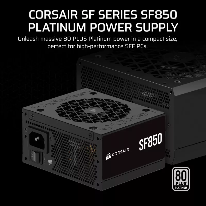 Power supply unit CORSAIR CP-9020256-EU, 850 W, 24-pin ATX, 80 PLUS Gold, 140 mm fan, black