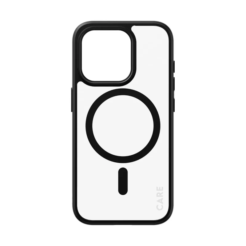 PanzerGlass CARE™ by ® Urban Combat Case Transparent w. Black MagSafe iPhone 15 Pro