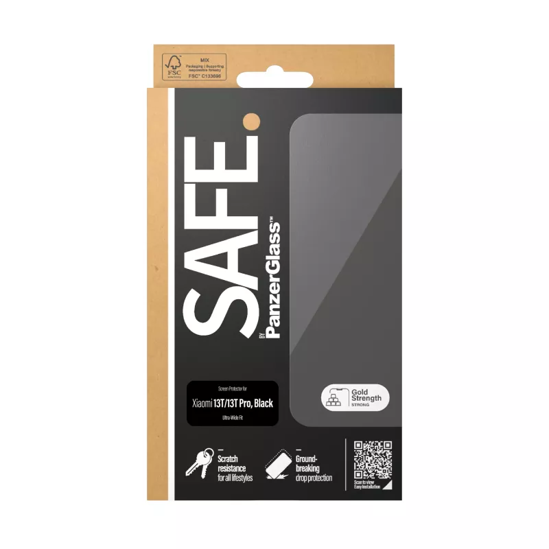 PanzerGlass SAFE. by ® Screen Protector Xiaomi 13T | 13T Pro | Ultra-Wide Fit