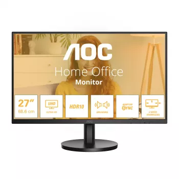 AOC B3 U27B3A computer monitor 68.6 cm (27 inch) 3840 x 2160 pixels 4K Ultra HD LCD Black