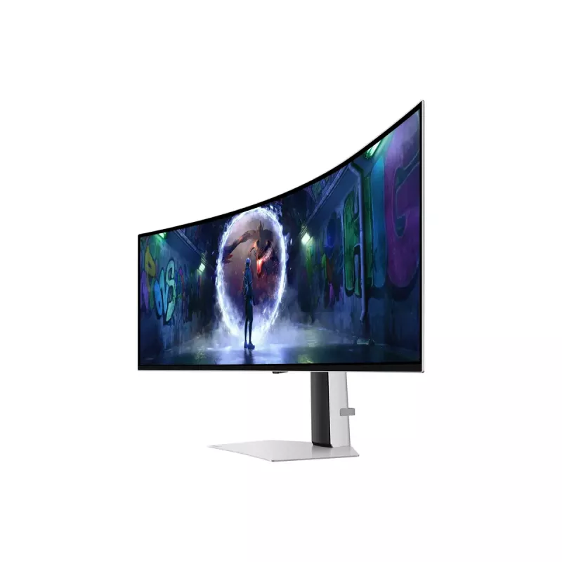 49 inch OLED Curved Monitor Samsung S49DG934SU — 5120×1440 Dual QHD, 32:9, 0.03 ms, USB hub, VESA, height adjustable, silver