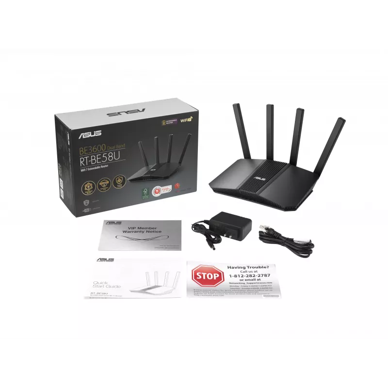 ASUS RT-BE58U V2 wireless router 2.5 Gigabit Ethernet Dual-band (2.4 GHz / 5 GHz) Black