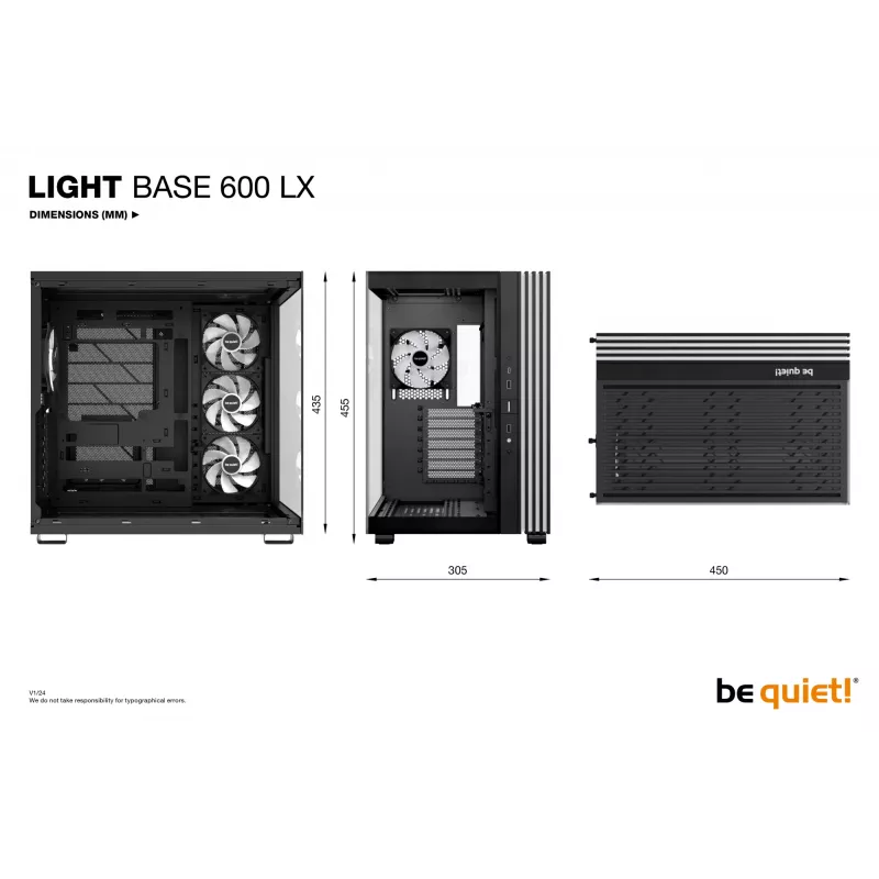 PC Case be quiet! LIGHT BASE 600 LX Midi Tower Black