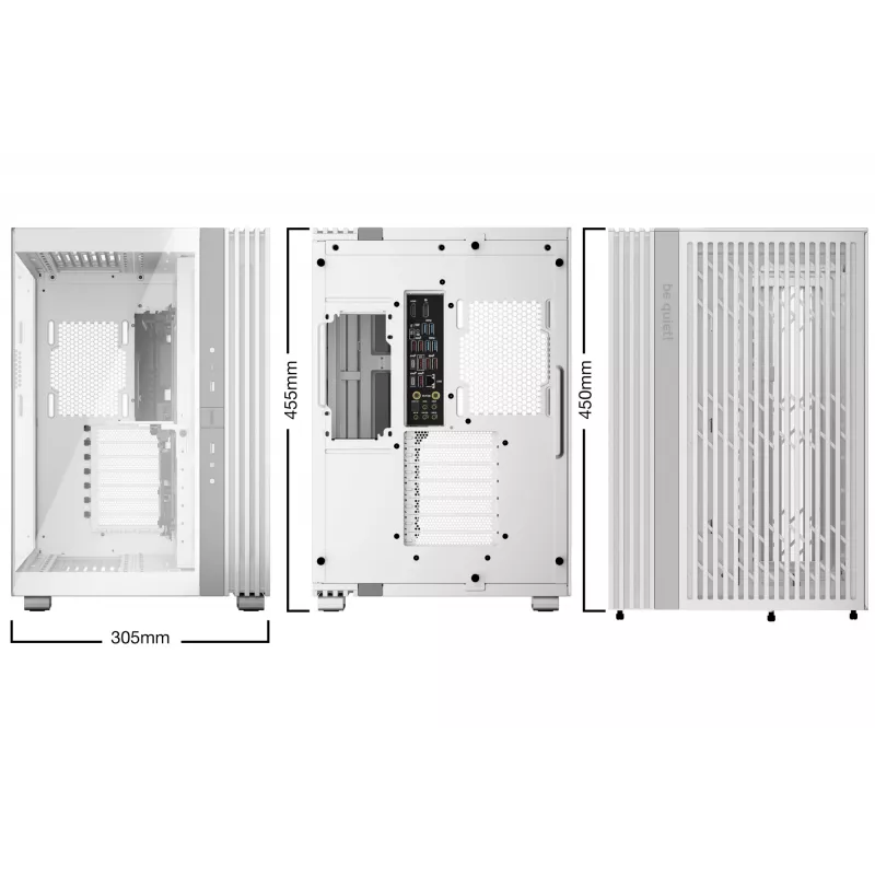 be quiet! Light Base 600 DX BGW66 Midi Tower PC case, ATX/micro-ATX/Mini-ITX, tempered glass side panel, ARGB, USB-C, White