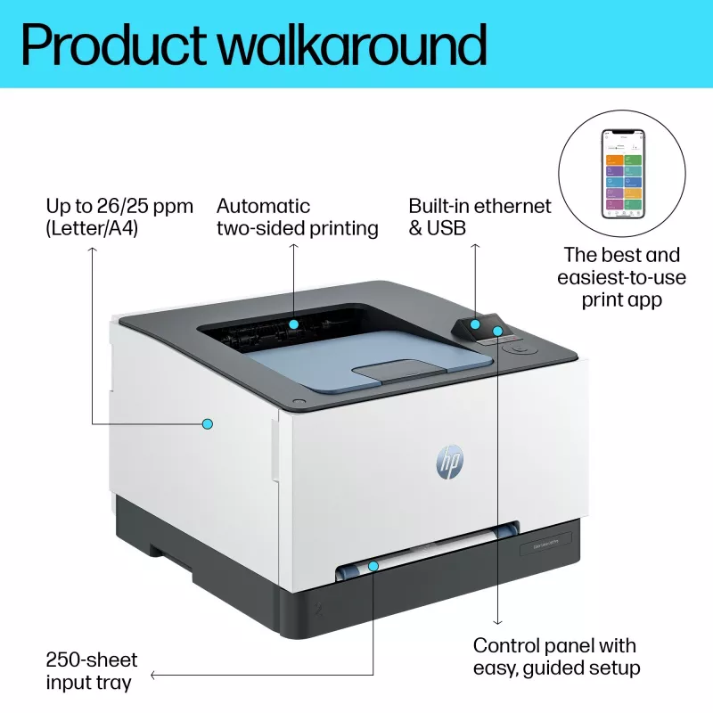 HP Color LaserJet Pro 3202dn, Laser, Colour, 600 x 600 DPI, A4, 25 ppm, Duplex printing