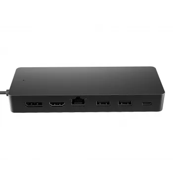 HP Universal USB-C Multiport Hub, Wired, USB 3.2 Gen 2 (3.1 Gen 2) Type-C, 10,100,1000 Mbit/s, Black, Black, 4K Ultra HD