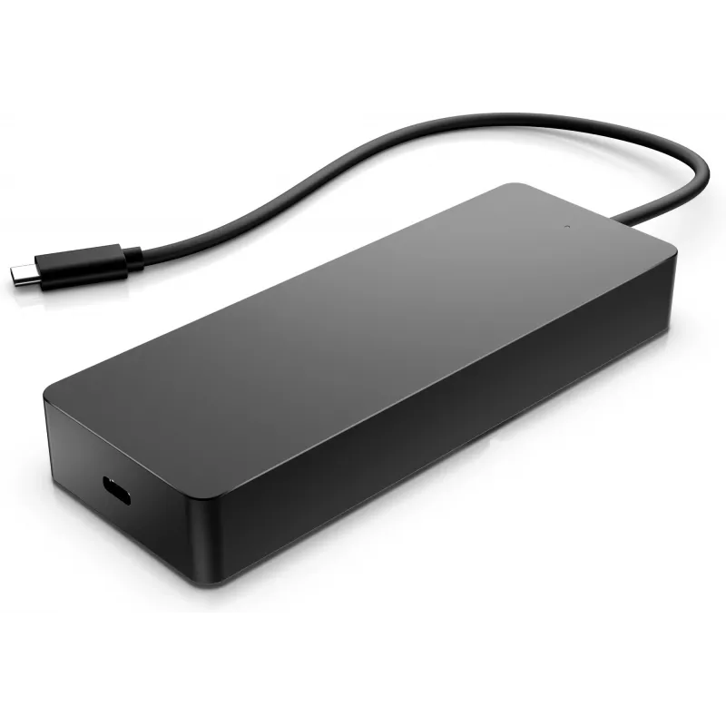 HP Universal USB-C Multiport Hub, Wired, USB 3.2 Gen 2 (3.1 Gen 2) Type-C, 10,100,1000 Mbit/s, Black, Black, 4K Ultra HD