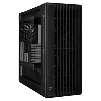 PC Case ASUS ProArt PA602 Wood Edition Midi Tower Black — Wood, ATX/EATX support, Tempered glass, 4×3.5 inch / 8×2.5 inch, GPU up to 450 mm
