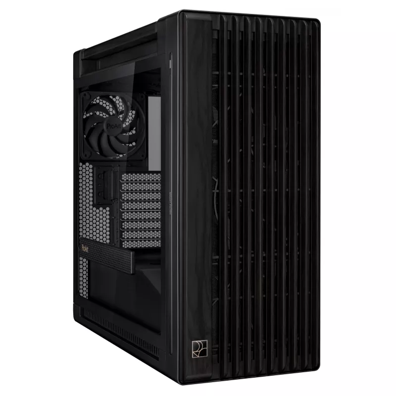 PC Case ASUS ProArt PA602 Wood Edition Midi Tower Black — Wood, ATX/EATX support, Tempered glass, 4×3.5 inch / 8×2.5 inch, GPU up to 450 mm