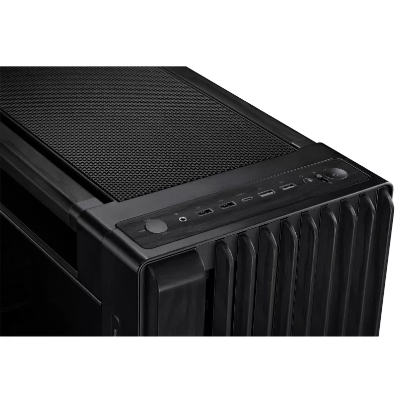 PC Case ASUS ProArt PA602 Wood Edition Midi Tower Black — Wood, ATX/EATX support, Tempered glass, 4×3.5 inch / 8×2.5 inch, GPU up to 450 mm