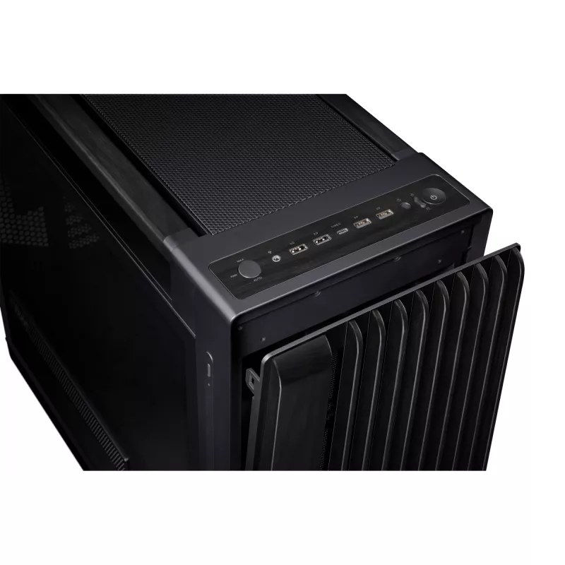 PC Case ASUS ProArt PA602 Wood Edition Midi Tower Black — Wood, ATX/EATX support, Tempered glass, 4×3.5 inch / 8×2.5 inch, GPU up to 450 mm