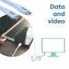 CLUB3D USB C cable blue, 2 m, USB C, USB C, USB4 Gen 2x2, 20 Gbit/s, Blue