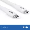 USB C cable CLUB3D CAC-3001 2m USB4 Gen 3x2 white
