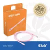 USB C cable CLUB3D CAC-3002 2m USB4 Gen 3x2 Pink