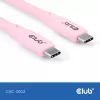 USB C cable CLUB3D CAC-3002 2m USB4 Gen 3x2 Pink