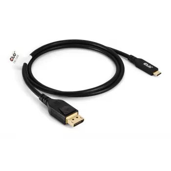 USB Type-C to DisplayPort 2.1 cable, club 3d CAC-1559, bi-directional, VESA DP80 certified, 1 m