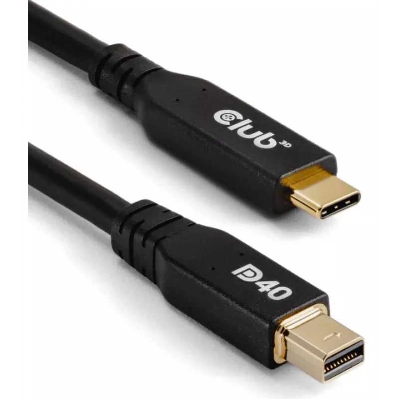 CLUB3D CAC-1561 DisplayPort cable 2 m Mini DisplayPort USB Type-C Black