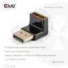 Adapter club 3d DisplayPort male to DisplayPort 1.4 female 90° angled, supports 4K@120Hz