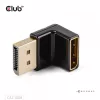 Adapter club 3d DisplayPort male to DisplayPort 1.4 female 90° angled, supports 4K@120Hz