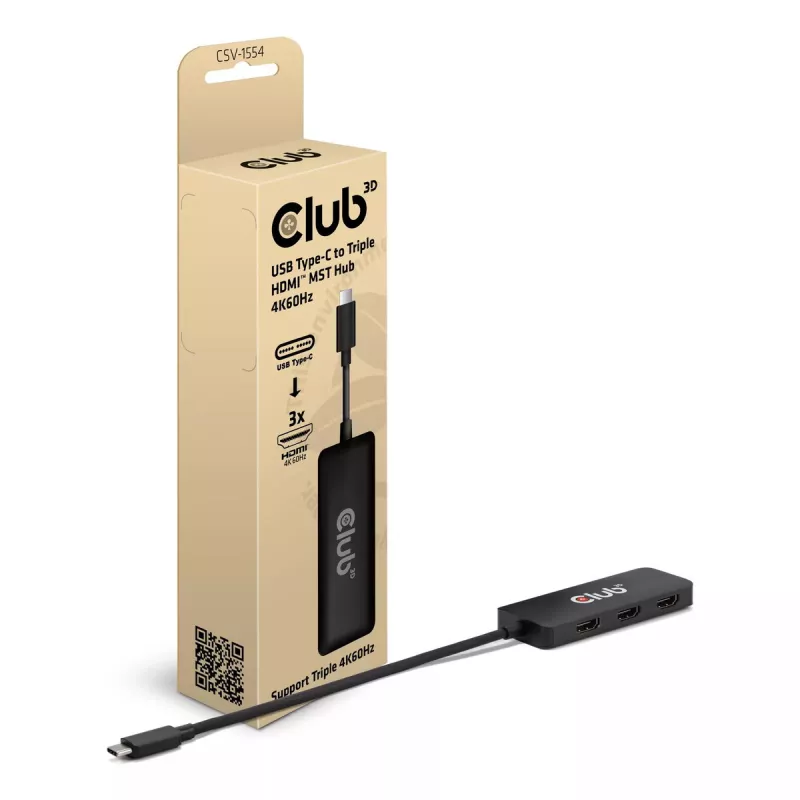 Interface Hub USB Type-C CLUB3D CSV-1554 Black