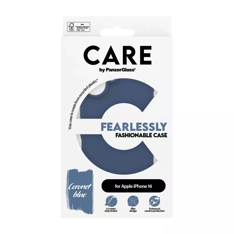 Cover PanzerGlass CARE by Fashionable Case Blue iPhone 16