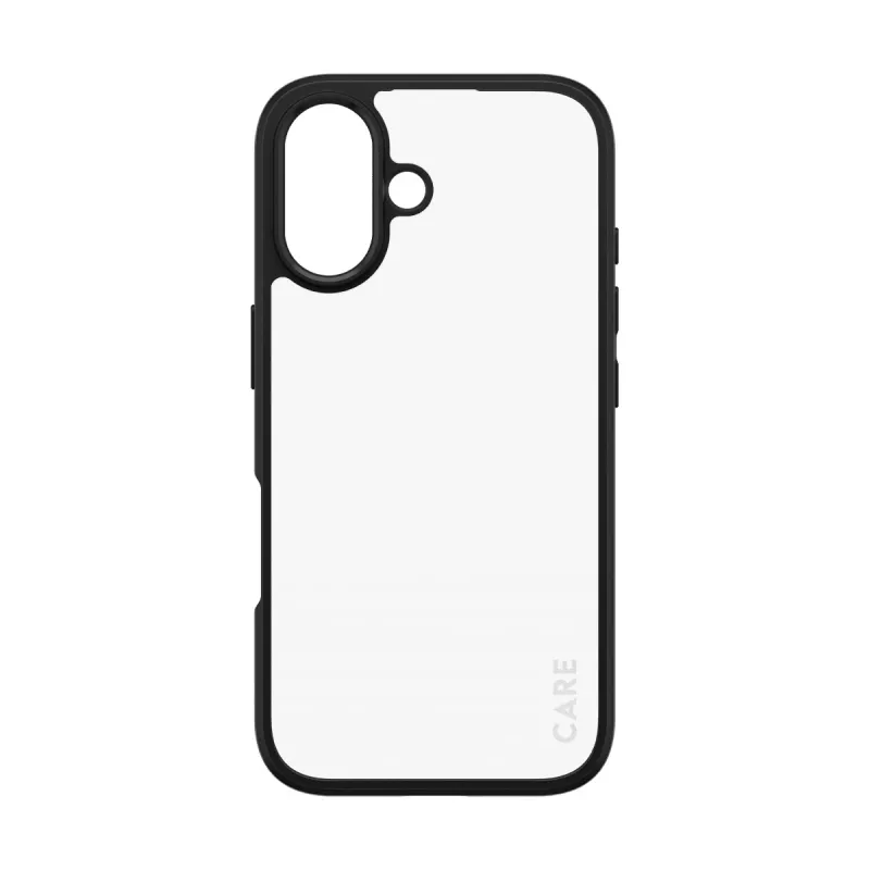 PanzerGlass CARE™ by ® Urban Combat Case Transparent w. Black Frame iPhone 16