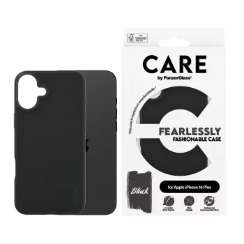 PanzerGlass CARE™ by ® Case Black iPhone 16 Plus, Cover, Apple, Apple - iPhone 16 Plus, Black