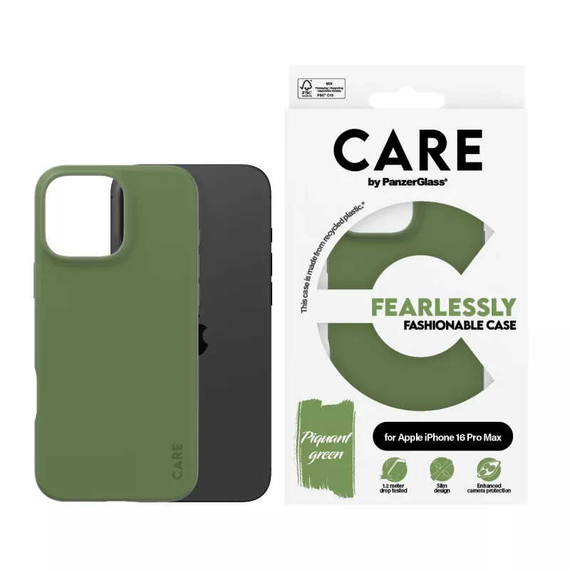 Cover PanzerGlass CARE by ® Fashionable Case Green iPhone 16 Pro Max