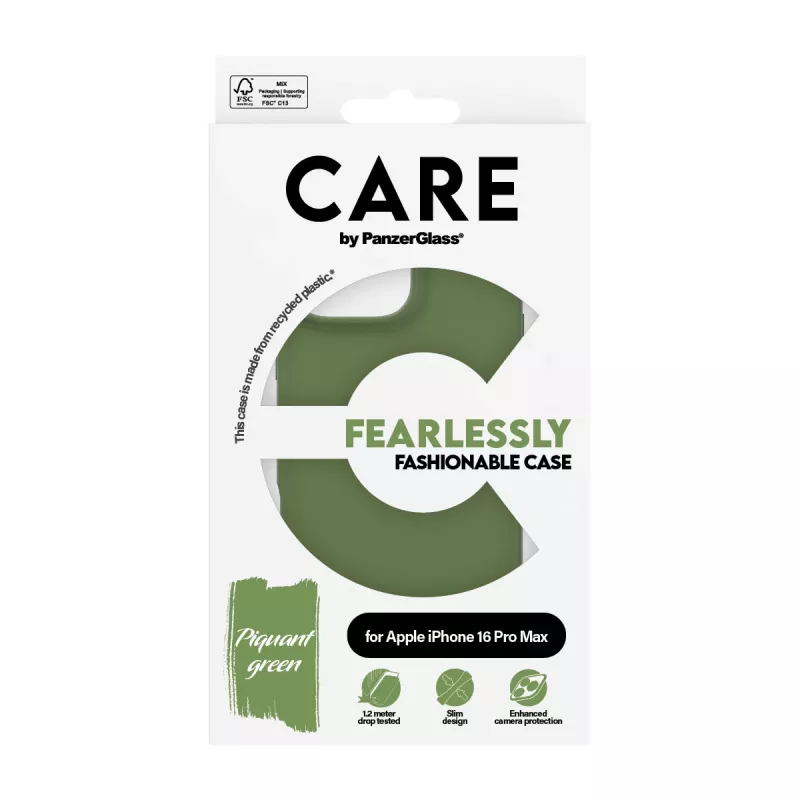 Cover PanzerGlass CARE by ® Fashionable Case Green iPhone 16 Pro Max
