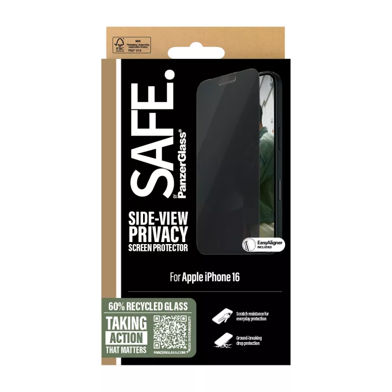 Privacy Screen Protector PanzerGlass SAFE. by iPhone '24 6.1 inch | 15 | Ultra-Wide Fit