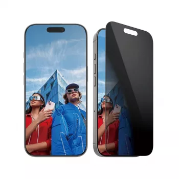 PanzerGlass ® Privacy Screen Protector iPhone 16 Pro | Ultra-Wide Fit w. EasyAligner