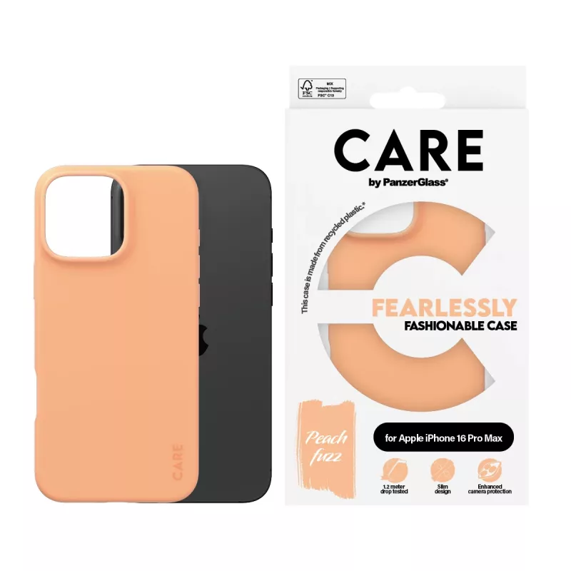 Cover PanzerGlass CARE by Fashionable Case Peachy iPhone 16 Pro Max Transparent