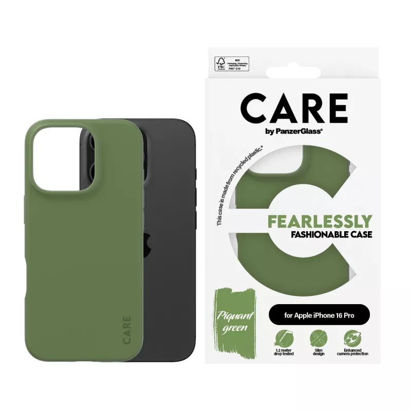 Cover PanzerGlass CARE by ® Fashionable Case Green iPhone 16 Pro