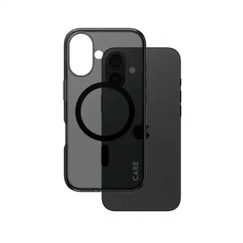 PanzerGlass CARE™ by ® Urban Combat Case Smokey w. Black MagSafe iPhone 16