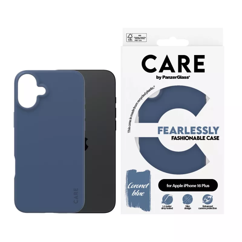 Cover PanzerGlass CARE by Fashionable Case Blue iPhone 16 Plus