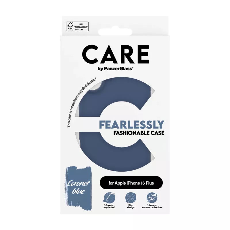 Cover PanzerGlass CARE by Fashionable Case Blue iPhone 16 Plus