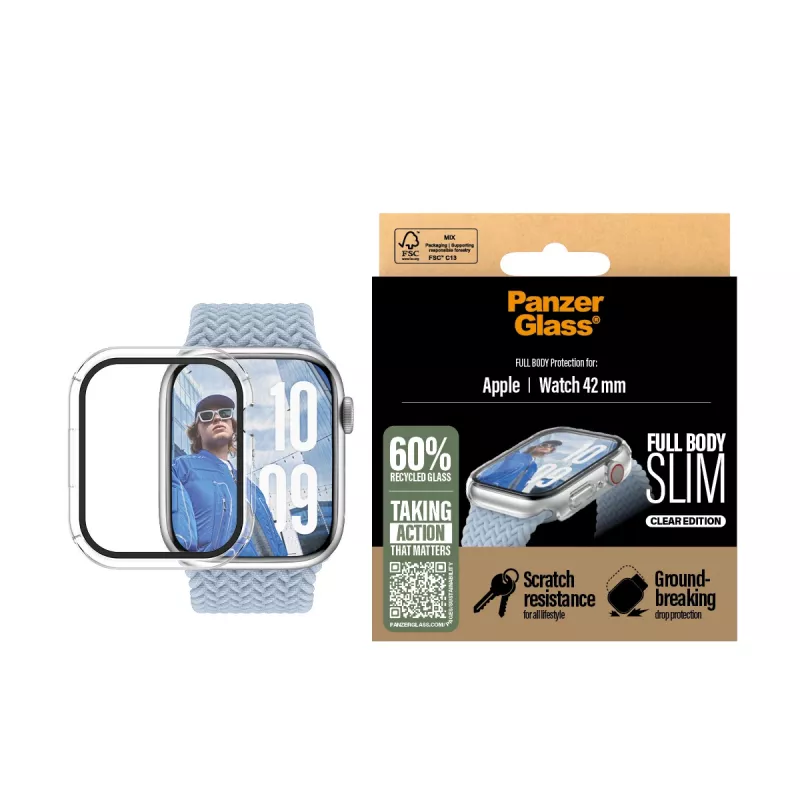Cover PanzerGlass Screen Protector Snappie Full Body Slim Transparent Apple Watch 41mm '24