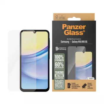 PanzerGlass ® Screen Protector Samsung Galaxy A16 | A16 5G | Ultra-Wide Fit w. EasyAligner