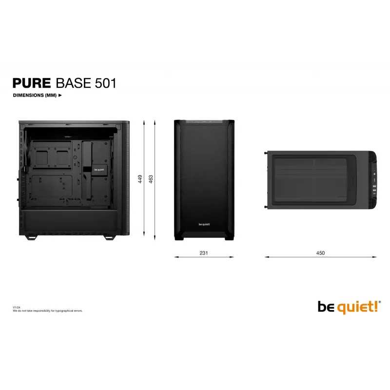 be quiet! Pure Base 501 Black Midi Tower Case
