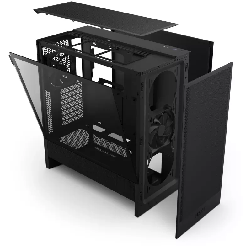 NZXT H5 Flow (2024) Mid Tower ATX Airflow PC Case, Black