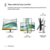HP Series 5 Pro 524pf 23.8 inch (60.5 cm) Full HD 1920 x 1080 IPS monitor, 100 Hz, 5 ms, 350 cd/m², HDMI, DisplayPort, Jet Black/Silver