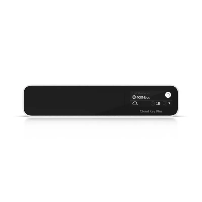Network gateway/controller UBIQUITI CloudKey+ UCK-G2-SSD with 1 TB SSD, 3 GB RAM, OLED display, PoE, Gigabit Ethernet