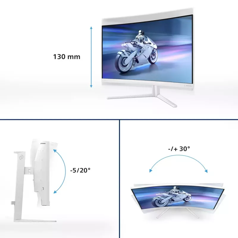Philips Evnia 5000 27M2C5501/00 computer monitor 68.6 cm (27 inch) 2560 x 1440 pixels Quad HD LCD White