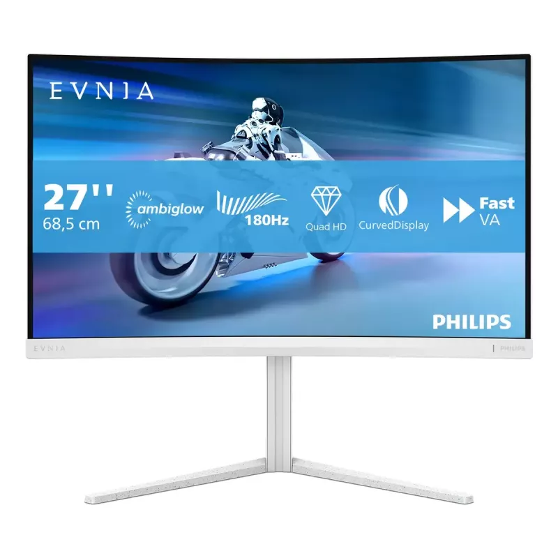 Philips Evnia 5000 27M2C5501/00 computer monitor 68.6 cm (27 inch) 2560 x 1440 pixels Quad HD LCD White