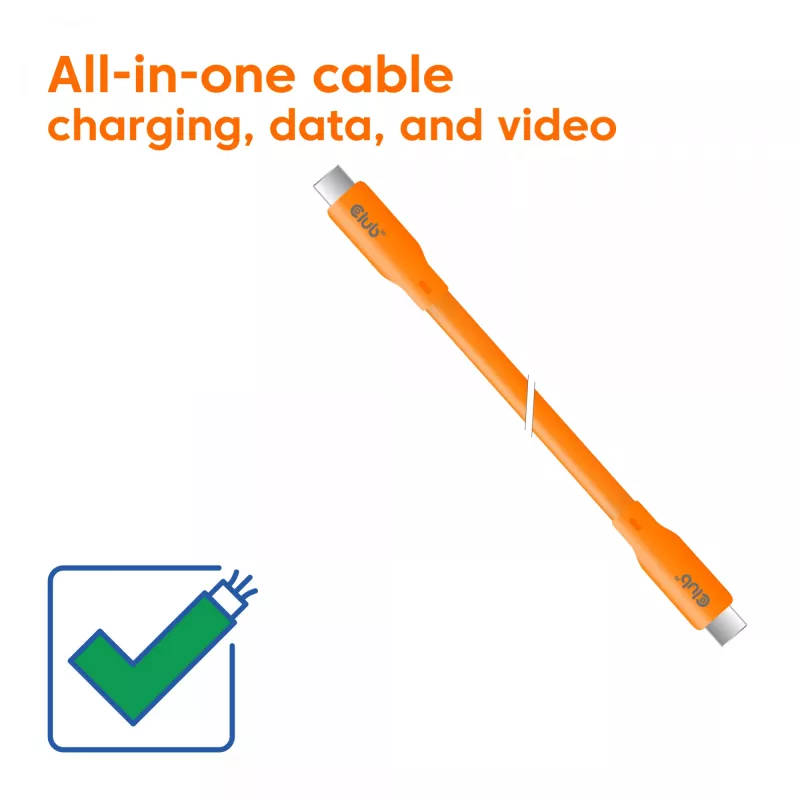 CLUB3D Kabel / Adapter USB cable USB4 Gen 2x2 2 m USB C Orange