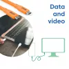 CLUB3D Kabel / Adapter USB cable USB4 Gen 2x2 2 m USB C Orange