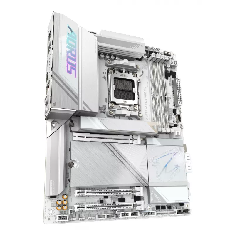 Motherboard GIGABYTE X870E AORUS PRO ICE — AMD X870E, Socket AM5, ATX, DDR5, 4×DIMM, Wi‑Fi 7, 2.5Gb LAN